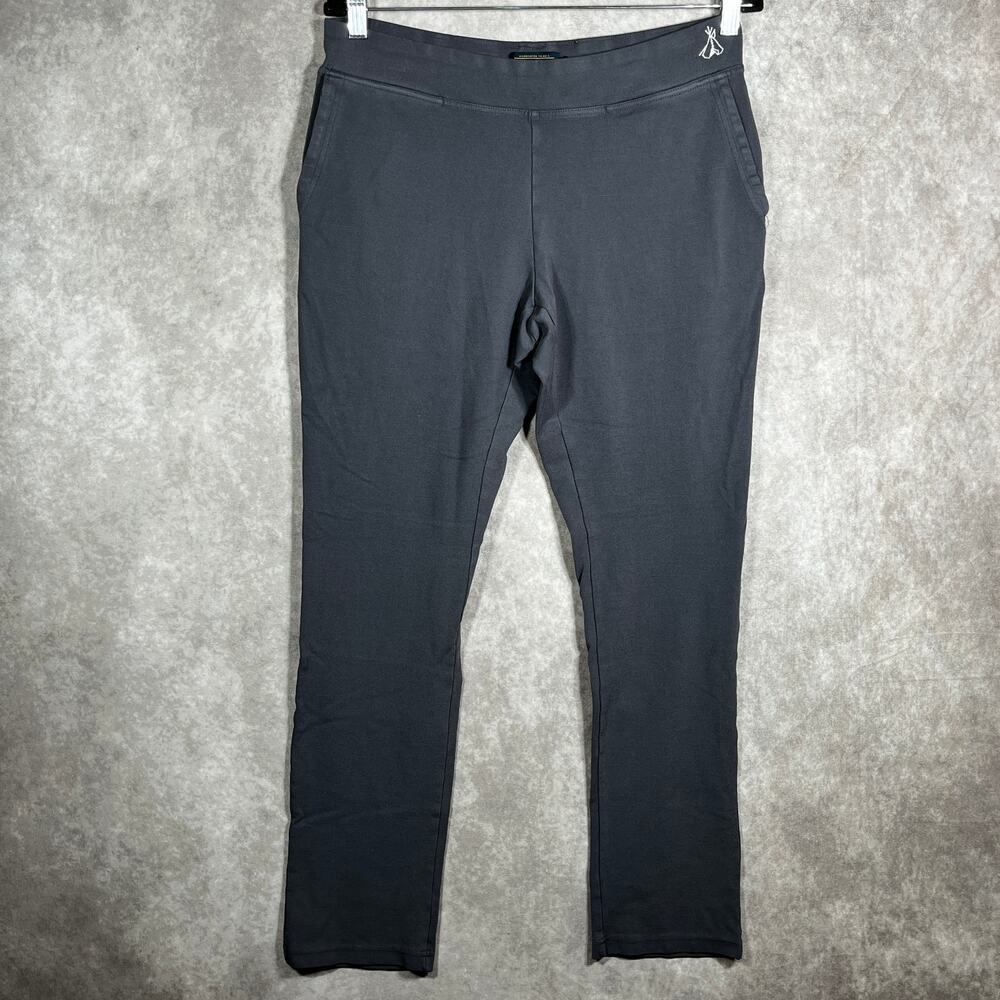 Pendleton Pull On Pants Womens Medium Gray Straight Leg Ankle Mid Rise Casual